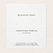 Elegant Glamor Faux Gold Luxury Sjabloon Moderne Visitekaartje (Binnenkant ongevouwen)