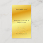 Elegant Glamor Faux Gold Modern Luxe Visitekaartje (Achterkant)