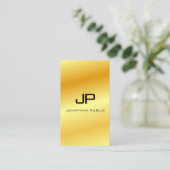 Elegant Glamor Faux Gold Modern Luxe Visitekaartje (Staand voorkant)