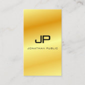 Elegant Glamor Faux Gold Modern Luxe Visitekaartje (Voorkant)