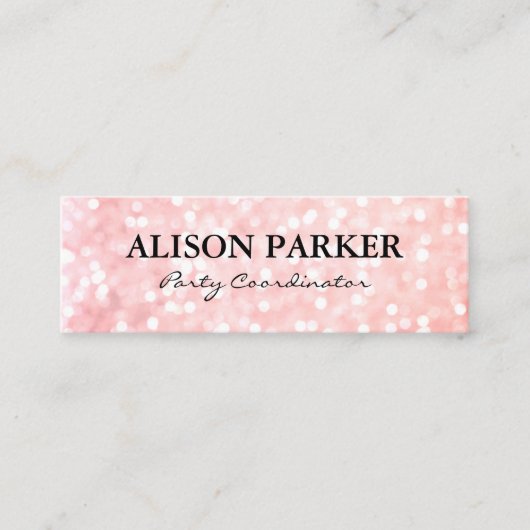 Elegant Glamor Glitter Mini Visitekaartje (Voorkant)