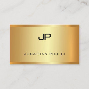 Elegant Glamor Gold Blik Moderne Sjabloon Luxe Visitekaartje
