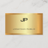 Elegant Glamor Gold Blik Moderne Sjabloon Luxe Visitekaartje (Voorkant)