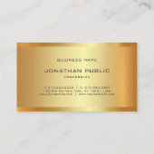 Elegant Glamor Gold Blik Moderne Sjabloon Luxe Visitekaartje (Achterkant)