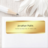 Elegant Glamor Gold Eenvoudige Sjabloon Moderne Etiket (Insitu)