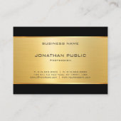 Elegant Glamor Gold Luxurious Moderne Sjabloon Visitekaartje (Achterkant)