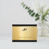 Elegant Glamor Gold Luxurious Moderne Sjabloon Visitekaartje (Staand voorkant)