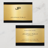 Elegant Glamor Gold Luxurious Moderne Sjabloon Visitekaartje (Voorkant / Achterkant)