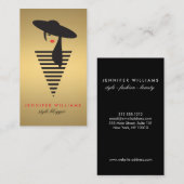 Elegant Glamor Gold Mod Stylist, Salon, Blogger Visitekaartje (Voorkant / Achterkant)