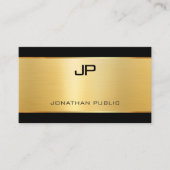 Elegant Glamor Gold Moderne Luxureuze Sjabloon Visitekaartje (Voorkant)