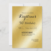 Elegant Glamor In reliëf 50e verjaardag Kaart (Achterkant)