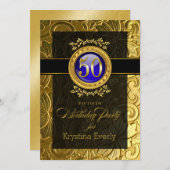 Elegant Glamor In reliëf 50e verjaardag Kaart (Voorkant / Achterkant)