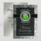 Elegant Glamor Ingegraveerd 15e Jubileum Kaart (Voorkant / Achterkant)