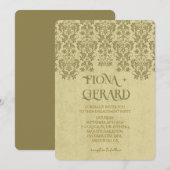 Elegant Glamor Lace Engagement Party Invitation Kaart (Voorkant / Achterkant)