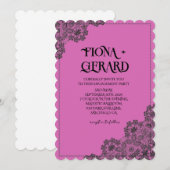 Elegant Glamor Lace Engagement Party Invitation Kaart (Voorkant / Achterkant)