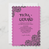 Elegant Glamor Lace Engagement Party Invitation Kaart (Voorkant)