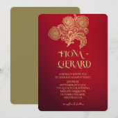 Elegant Glamor Lace Engagement Party Invitation Kaart (Voorkant / Achterkant)