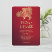 Elegant Glamor Lace Engagement Party Invitation Kaart (Staand voorkant)