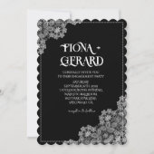 Elegant Glamor Lace Engagement Party Invitation Kaart (Voorkant)