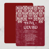 Elegant Glamor Lace Engagement Party Invitation Kaart (Voorkant / Achterkant)