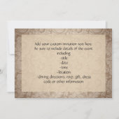 Elegant Glamor Mocha Damask Cupcake Design Kaart (Achterkant)