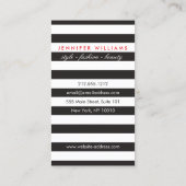 Elegant Glamor Mod Stylist, Boutique Visitekaartje (Achterkant)