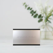 Elegant glamor Unieke Gold Silver Plain Moderne Visitekaartje (Staand voorkant)
