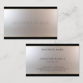 Elegant glamor Unieke Gold Silver Plain Moderne Visitekaartje (Voorkant / Achterkant)