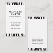 Elegant Glamour Lines (zwart/grijs) Visitekaartje (Voorkant / Achterkant)