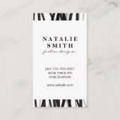 Elegant Glamour Lines (zwart/grijs) Visitekaartje (Voorkant)