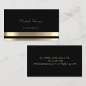 Elegant, glamoureus, afbeelding, stripes, zwart visitekaartje (Voorkant / Achterkant)
