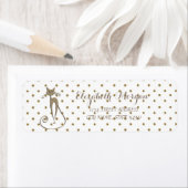 Elegant Glamoureus, Cat, Polka Dots Address Label (Insitu)