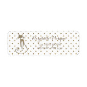 Elegant Glamoureus, Cat, Polka Dots Address Label (Voorkant)