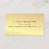 Elegant Glamoureus Chic, Faux Gold, Glittery Lace Visitekaartje (Achterkant)