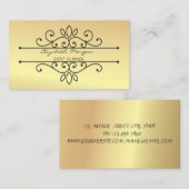 Elegant Glamoureus  Chic, Faux Gold Visitekaartje (Voorkant / Achterkant)