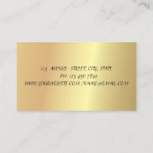 Elegant Glamoureus  Chic, Faux Gold Visitekaartje (Achterkant)