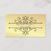 Elegant Glamoureus  Chic, Faux Gold Visitekaartje (Voorkant)