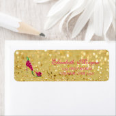 Elegant Glamoureus Chic Glitter, Hieladinglabel Etiket (Insitu)