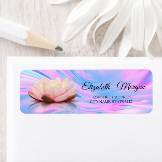 Elegant Glamoureus Chic Lotus Holographic Etiket (Insitu)