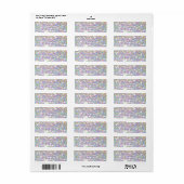 Elegant Glamoureus Clorful Bokeh Adres Etiket (Full Sheet)