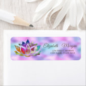 Elegant Glamoureus Colorful Lotus Holographic Etiket (Insitu)