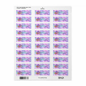 Elegant Glamoureus Colorful Lotus Holographic Etiket (Full Sheet)