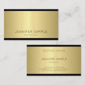 Elegant Glamoureus Design Modern Gold Trendy Luxe Visitekaartje (Voorkant / Achterkant)