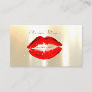 Elegant Glamoureus Glanzend, Nepgoud, Rode Lippen Visitekaartje