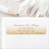 Elegant Glamoureus Glitterend Adreslabel Etiket (Insitu)