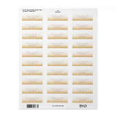 Elegant Glamoureus Glitterend Adreslabel Etiket (Full Sheet)