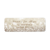 Elegant Glamoureus Glittery Bokeh Adres Label (Voorkant)
