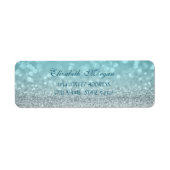 Elegant Glamoureus Glittery Bokeh Adres Label (Voorkant)