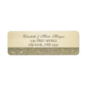 Elegant Glamoureus Glittery Wedding Etiket (Voorkant)