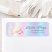 Elegant Glamoureus Gold Lotus Holographic Etiket (Insitu)